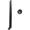 Futheda Antenna WiFi 6E Bi-Banda 2.4GHz 5GHz 5.8GHz 15dBi MIMO RP-SMA Maschio Omnidirezionale per Telecamera di Sicurezza IP Telecamera di Retromarcia FPV Router WiFi Scheda PCIE Rete Senza Fili