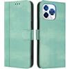 FANFO Custodia per Oukitel C65 / C65 Pro, Antiurto e Antigraffio, Cover Portafoglio in Pelle PU di Alta Qualità con Funzione Stand.- Light Green