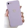 ZTUOK Custodia per cellulare compatibile con iPhone 6/6S, con custodia protettiva per fotocamera antiurto ultra sottile in silicone morbido liquido in silicone per iPhone 6/6S 4.7 (viola)