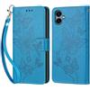 KENHONER Compatibile Cover con Samsung Galaxy A06 5G,Premium Pelle PU Portafoglio Flip Libro Custodia Cover per Samsung A07 4G [Protezione Completa] - Blu Farfalla