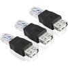 MEIRIYFA Adattatore USB a Ethernet, USB 2.0 femmina a RJ45 Maschio Converter Connettore per ADSL Modem, Router, Macchina fotografica con funzione di rete (3PCS)