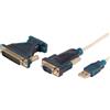 Unbekannt - Cavo adattatore da USB a connettore RS232 Sub-D 9 pin, con adattatore Sub-D 25 Pin