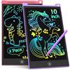 TECJOE Confezione da 2 vassoi LCD da 10 pollici colorati per bambini, disegno elettronico, tablet da disegno, regali per bambini da 3 a 6 anni (rosa e viola)