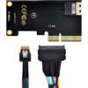 Xiwai PCI-E 3.0 da 4.0 a SFF-8654 Adattatore per scheda Slimline SAS e cavo SSD U.2 U2 SFF-8639 NVME PCIe per SSD della scheda madre