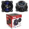 WEB 2 altoparlanti compatibile con BOSS AUDIO SYSTEMS BE423 BE 423 coassiali 3 vie da 10,00 cm 100 mm 4 di diametro da 112 watt rms e 225 watt max 4 ohm 90 db con led blu e sospensione in gomma, a coppia