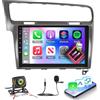 NHOPEEW Autoradio 8 Core 6+128G Android per VW Golf 7 MK7 2012-2020 con Carplay wireless e Android Auto DSP Wifi GPS Comandi al volante Vista panoramica a 360