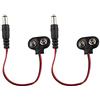 HALJIA 9 V batteria fibbia Snaps alimentazione cavo connettore clip 2.1 mm DC presa jack Compatibile con Arduino (2 pezzi)