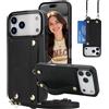 Fofvccv Custodia per iPhone 17 Pro con Cordino KB Nero