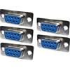 Aerzetix - C53618 - Set di 5 spine/connettori/convertitori maschio/femmina porta seriale DB9 pin 31х12.5x15mm - per saldatura