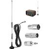 Qaum Antenna radio DAB per sistema HIFI per interni radio FM antenna con cavo di prolunga 3M base digitale e magnetica per sintonizzatore 75 Ohm amplificatore stereo TV AV Audio Vedio Home Cinema Sistemi