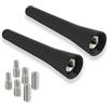 Lunpoem 2PCS Mini Antenna Corta Universale per Auto 6.5cm, in Acciaio Inossidabile, Compatibile con Adattatori M4 M5 M6, Resistente e Impermeabile, Segnale FM/DAB Potente e Stabile, Facile Installazione