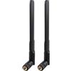 Futheda 2 Pezzi Antenna WiFi Bi-Banda 2.4GHz 5GHz 5.8GHz 8dBi MIMO RP-SMA Maschio Omnidirezionale per Telecamera di Sicurezza IP Telecamera di Retromarcia FPV Router WiFi Scheda PCIE Rete Senza Fili