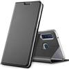 Verco Galaxy A9 (2018) Cover, Custodia a Libro Pelle PU per Samsung Galaxy A9 2018 Case Booklet Protettiva [magnetica integrata], Nero
