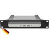MECHONIX Supporto per montaggio su rack da 10 pollici per HP Elitedesk, nero, made in Germany, facile installazione. Made in Germany.