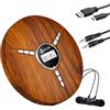 KLIM Discman - Lettore CD portatile con batteria interna ricaricabile - Auricolari KLIM Fusion - Lettore e mini CD compatto, personale, compatibile con CD-R, CD-RW ed MP3 - Wood
