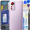 LUVSS Coperchio Copribatteria Scocca Vetro Posteriore Imposta per Xiaomi 12 5G (Viola)