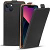 Verco Flip Cover per iPhone 13, Custodia verticale Flip Case compatibile con iPhone 13, Nero