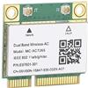 Annadue Scheda di Rete Mini PCI-E, Dual Band 2.4G/5Ghz WiFi 1200Mbps, Scheda Wireless per Computer Portatili 7/8/10