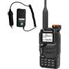 PUEKEO Radio a doppia banda UV-K5 con uscita da 5 Watt, radio a doppia banda portatile con avviso meteorologico NOAA e cavo di programmazione (Caricabatterie UV K5 W/auto 12V / 24V)