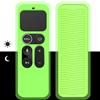 BIIULHCI Custodia protettiva in silicone per Apple TV 4K 4° e 5° generazione Siri Remote Remote Custodia per telecomando per accessori TV, protezione antiscivolo (Green Glow)