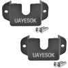 UAYESOK Supporto 3 in 1 per auto, walkie talkie, radio e altoparlante, supporto per microfono e dispositivo mobile, supporto radio CB con adesivo 3M per Baofeng Kenwood Motorola Quansheng (nero, 2