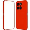 Generico Custodia Compatibile con Honor 200 Smart 5G ALT-NX1 Honor X7c 4G ALT-LX2 COVER case soft GEL SILICONE protezione antiurto antigraffio flessibile SLIM matte MORBIDA TPU (Rosso)