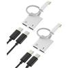 HOYULLI Adattatore per cuffie USB C (2 pezzi), doppio connettore di tipo C DAC audio, splitter per iPhone 16 Pro Max, compatibile con Samsung S25 per iPad Dual Port AUX Auto