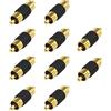 OTOTEC 10 adattatori RCA maschio a maschio di estensione accoppiatore placcato oro audio video adattatori connettori per la maggior parte dei dispositivi audio professionali e domestici