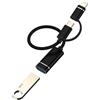 HOYULLI Adattatore Lightning USB C maschio a USB Female (2 in 1) OTG 3.0 cavo per iPhone 16 15 14 Pro Max per iPad connettore per Apple fotocamera digitale lettore di schede Stick compatibile con Samsung S25
