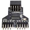 xiwai Scheda madre 9pin USB 2.0 Header 1 a 2 femmina estensione HUB connettore adattatore porta Multilier