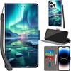 Haninsuze Cover per iPhone 14 Pro Custodia Cover Pelle Libro Portafoglio con Porta Carte Magnetica Protezione Antiurto Cuoio Flip Case Custodia Cover per iPhone 14 Pro, artico