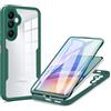 LIUKM Cover Compatibile con Samsung Galaxy A05S, 360 Gradi Protezione Progettata, 【Protezione per lo schermo integrata】 Ultra Sottile in Silicone TPU Anteriore e PC Premium Resistente Cover -Verde