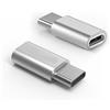 REY Adattatore Micro USB femmina a USB 3.1 Tipo C Maschio Connettore Convertitore Grigio, Rey®