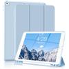 GKABXY Custodia per iPad di 9ª generazione 2021/8ª Gen 2020/7ª Gen 2019 10.2 pollici con portapenne, retro morbido TPU ultra sottile leggera Smart Cover Auto Sleep/Sveglia con per iPad 10.2, Azzurro