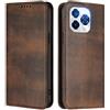 FANFO Custodia per Oukitel C65 / C65 Pro Cover, [Chiusura Magnetica] Anticaduta e Antimpronta, Cover in Pelle PU Stile Portafoglio Folio. Brown