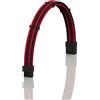 LINKUP - AVA 30cm PCI-e 8 (6+2) pin GPU Cavo di Prolunga per PC Personalizzato con Guaina Intrecciata per Alimentatore PSU con Pettini┃Design Robusto e Rigido┃Confezione Singola┃300mm - Rosso Nero