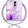 ANFAIRLACE Cover Cordino Compatibile con Vivo V50 Lite 5G, Viola