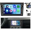 Hikity 2G+64G Hikity Android 15 Autoradio per Opel Corsa Astra Zafira Meriva Vivaro con Wireless Carplay Android Auto 7Pollici Car Radio Stereo con GPS Navi WiFi DSP FM RDS Telecamera Posteriore MIC (Nero)