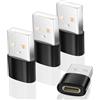 ReetooEcho Adattatore USB C a USB 4 pezzi, adattatore USB tipo C compatibile con iPhone 12 13 14 15 16 17 Pro Max, SE, iPad mini 6 Air 4 5, Samsung Galaxy S25 S23 S22