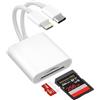Bimker Lettore Schede SD per iPhone/iPad/Android/Camera, 2 in 2 Adattatore Scheda SD con connettori USB C e Lightnning Doppio Slot per SD/MicroSD/SDHC/SDXC/MicroSDHC, Type C OTG Adapter, Lettore Memory Card