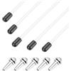QUARKZMAN 160mm Tubo Di Protezione In Plastica Per Antenna, Tubo Per Antenna RC Con Supporto E Cappuccio Per Auto RC Barche Drone Ricevitore (Colore Bianco Argento, 5 Pezzi)