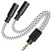 DuKabel Splitter per cuffie da 3,5 mm Distributore per cuffie da 2 jack a 1 jack Cavo splitter Aux TRS a 3 poli per smartphone, tablet, laptop, cuffie, altoparlanti - 0,2 metri