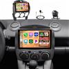 Roinvou 4+128G Schermo Autoradio per Mazda 2 2007-2014 CarPlay Android Auto, 9 Pollici Incell Touchscreen Android 15 Stereo Auto con GPS Bluetooth EQ WIFI RDS FM SWC Telecamera Posteriore