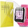 Lamshaw 6 pezzi di protezione schermo compatibile con VTech KidiZoom SmartWatch DX2 Smart Watch- senza bolle ad alta definizione di qualità superiore trasparente morbido TPU pellicola protettiva (6