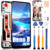 ARSSLY LCD Display per Oppo Reno 8 Lite 5G Schermo per Oppo Reno8 Lite 5G CPH2343 Touch Screen Digitizer Full Assembly con Riparazione Kit (6.43, Nero con Cornice, TFT)