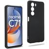 REY Cover in Gel TPU Nera per Oppo REALME C71 4G, Ultra Sottile 0,33 mm, Morbido Flessibile, Custodia Silicone