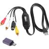 Kryolithm Convertitore VHS in Digitale, Scheda Acquisizione Video USB 2.0, Video Grabber per RCA/AV/Scart a USB, Facile da Usare, Plug & Play per Windows (esclusa Windows 7 Pro) e Mac video grabber.