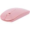 REY Mouse wireless senza fili, mouse sottile, Slim, rosa brillante