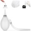 Kiorafoto Soffiatore ad aria, pulitore per obiettivi con getto d'aria in silicone morbido e cordino, pulitore antipolvere per obiettivi, sensori, schermi LCD e filtri - Bianco