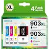 KEENKLE 903XL 903 XL Compatibili per Cartucce HP 903 per HP OfficeJet 6960 | Cartucce 903 XL Compatibile per HP OfficeJet 6960 6950 OfficeJet Pro 6960 6970 All-in-One, 4-Pack